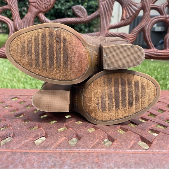 💋BAMBOO Vegan Suede Zip Back Open Toe Ankle Heeled Booties - Picture 6 of 14